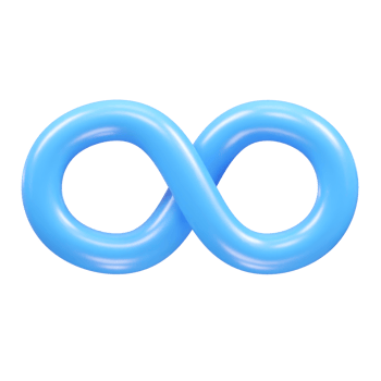 Infinity icon render 3d illustration png