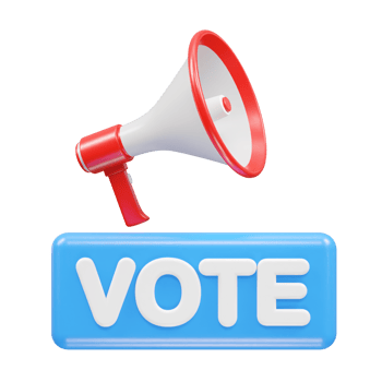 Vote icon illustration 3d rendering png
