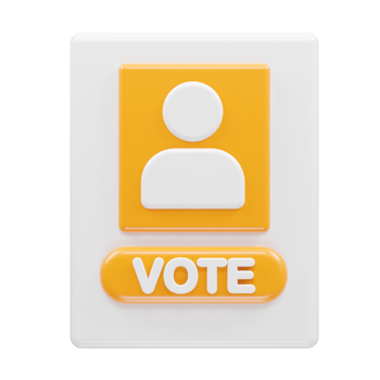 Vote icon illustration 3d rendering png