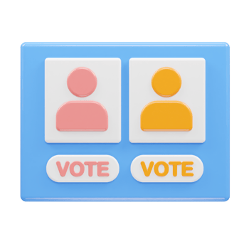 Vote icon illustration 3d rendering png