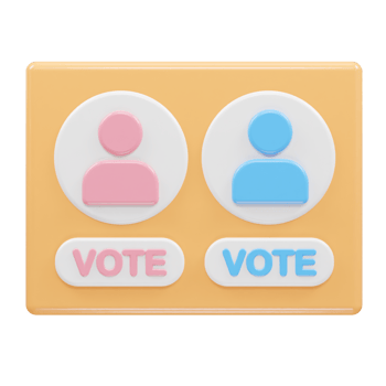 Vote icon illustration 3d rendering png