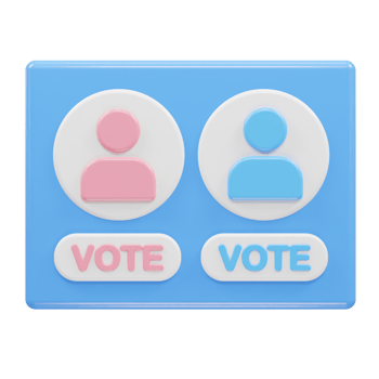 Vote icon illustration 3d rendering png