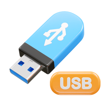 Pendrive usb icon 3d rendering illustration element png