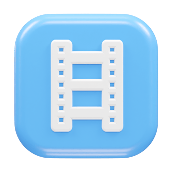 Cinema icon 3d render illustration element png