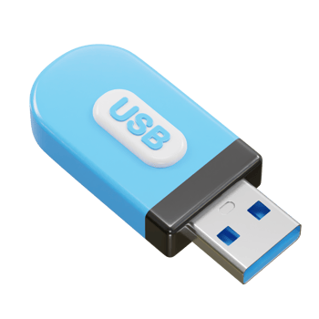 Pendrive usb icon 3d rendering illustration element png