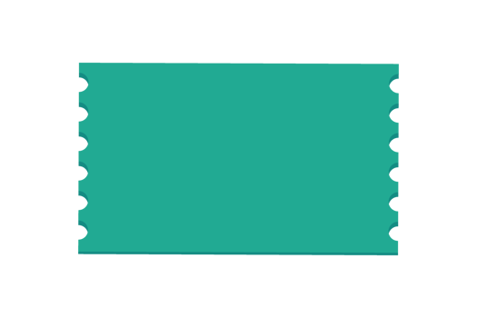 green receipt paper or tag label front view on transparent background, green receipt paper or tag label png