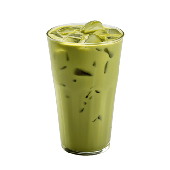 AI generated Iced matcha latte Isolated on transparent background png