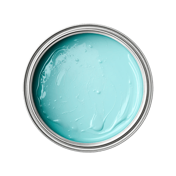 AI generated Paint can isolated on transparent background top view png
