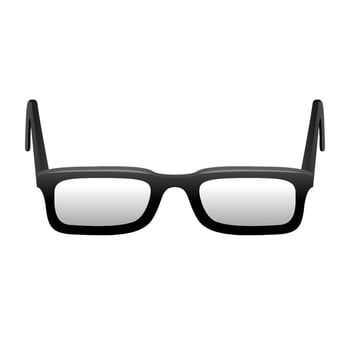 Eyeglasses icon in color. Seeing device myopia vector