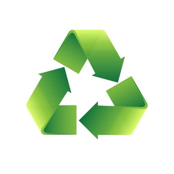 Recycle symbol icon in color. Environment recyclable go green vector