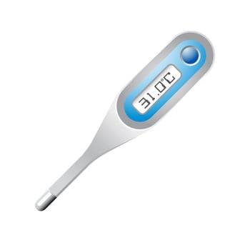 Thermometer icon in color. Medical equipment healthcare vector