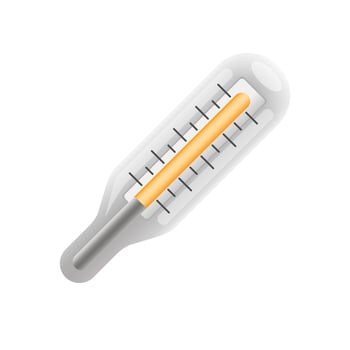 Thermometer icon in color. Medical equipment healthcare vector