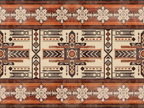 Native american indian ornament pattern geometric ethnic textile texture tribal aztec pattern navajo mexican fabric seamless decoration fashion vector
