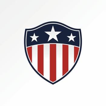 Logo design graphic concept creative premium abstract sign icon vector stock shield guide safety american flag. Related to army veteran national state