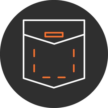 Pocket Blue Filled Icon vector