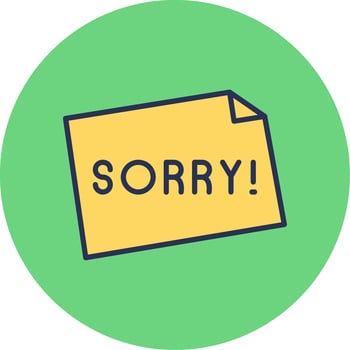 Sorry Vector Icon