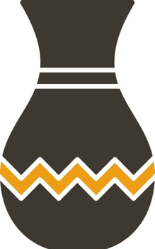 Vase Glyph Two Colour Icon vector