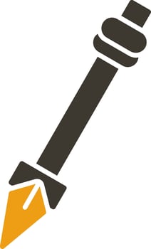 Spear Glyph Two Colour Icon vector