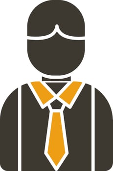 Employee Glyph Two Colour Icon vector