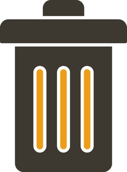 Trash Glyph Two Colour Icon vector