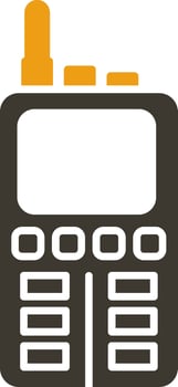 Walkie Talkie Glyph Two Colour Icon vector