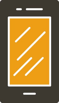 Mobile Phone Glyph Two Colour Icon vector