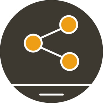 Share Glyph Two Colour Icon vector