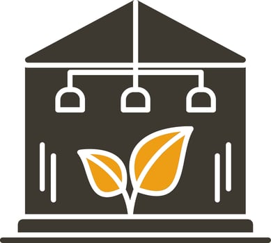 Greenhouse Glyph Two Colour Icon vector