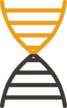 DNA Glyph Two Colour Icon vector
