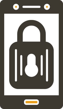 Lock Glyph Two Colour Icon vector