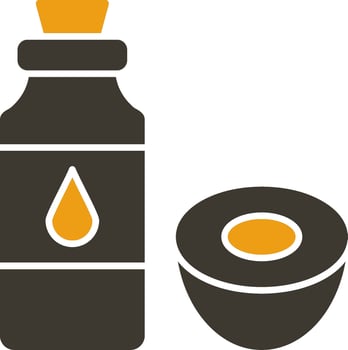 Coconut Oil Glyph Two Colour Icon vector