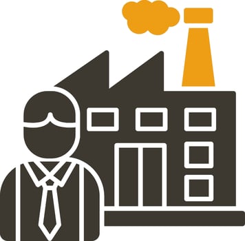 Employee Glyph Two Colour Icon vector