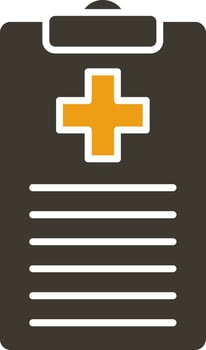 Medical Chart Glyph Two Colour Icon vector