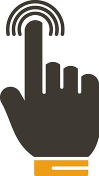 Tap Glyph Two Colour Icon vector