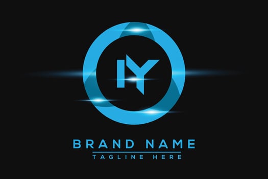 IY Blue logo Design. Vector logo design for business.
