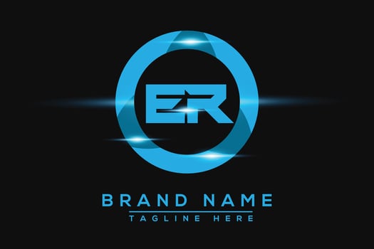 ER Blue logo Design. Vector logo design for business.