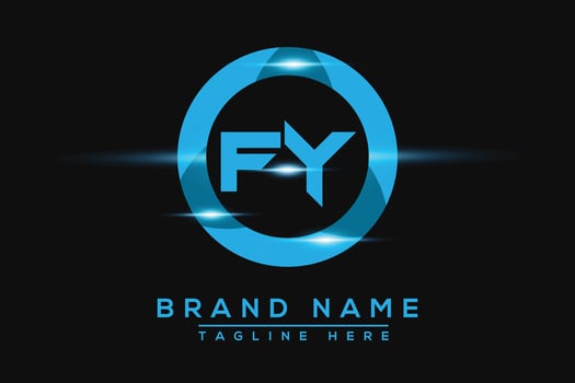 FY Blue logo Design. Vector logo design for business.