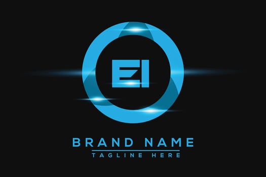 EI Blue logo Design. Vector logo design for business.