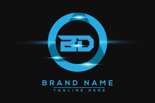 BD Blue logo Design. Vector logo design for business.