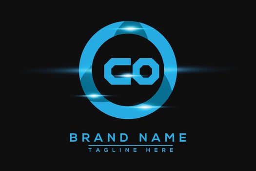 CO Blue logo Design. Vector logo design for business.