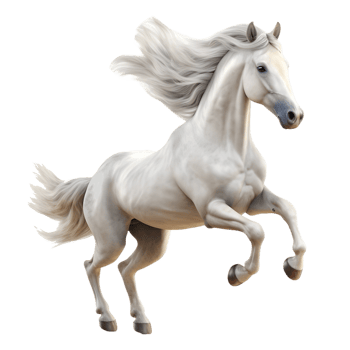 AI generated 3D Rendering of a Horse Running on Transparent Background - Ai Generated png