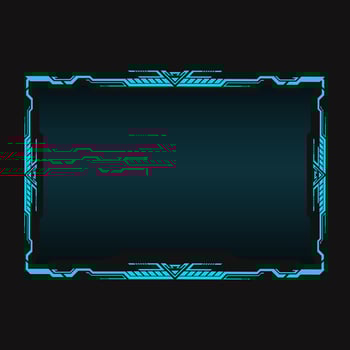 Futuristic style digital technology hud frame vector