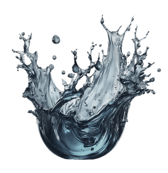 AI generated Water crown splashes and wave swirl with drops png