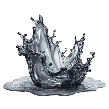 AI generated Water crown splashes and wave swirl with drops png