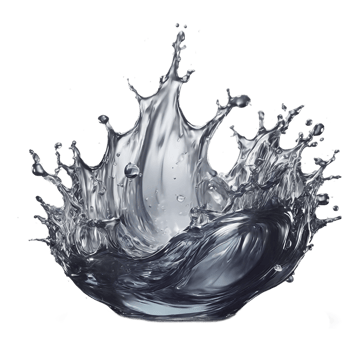 AI generated Water crown splashes and wave swirl with drops png
