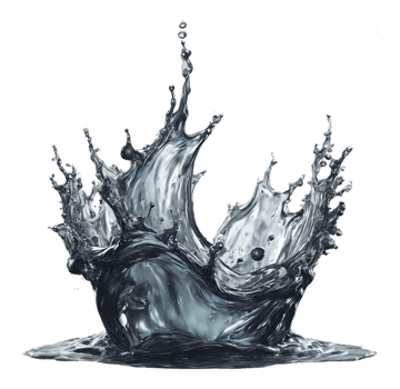 AI generated Water crown splashes and wave swirl with drops png