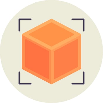 3d Flat Circle Icon vector