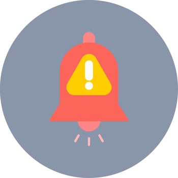 Interruption Flat Circle Icon vector