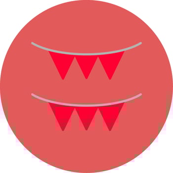 Garland Flat Circle Icon vector
