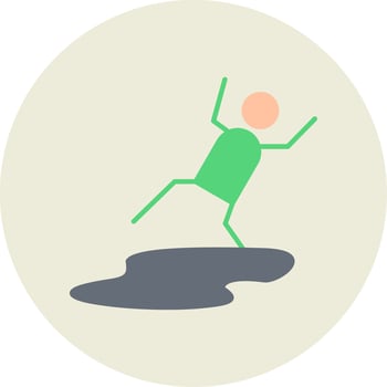 Slippery Flat Circle Icon vector